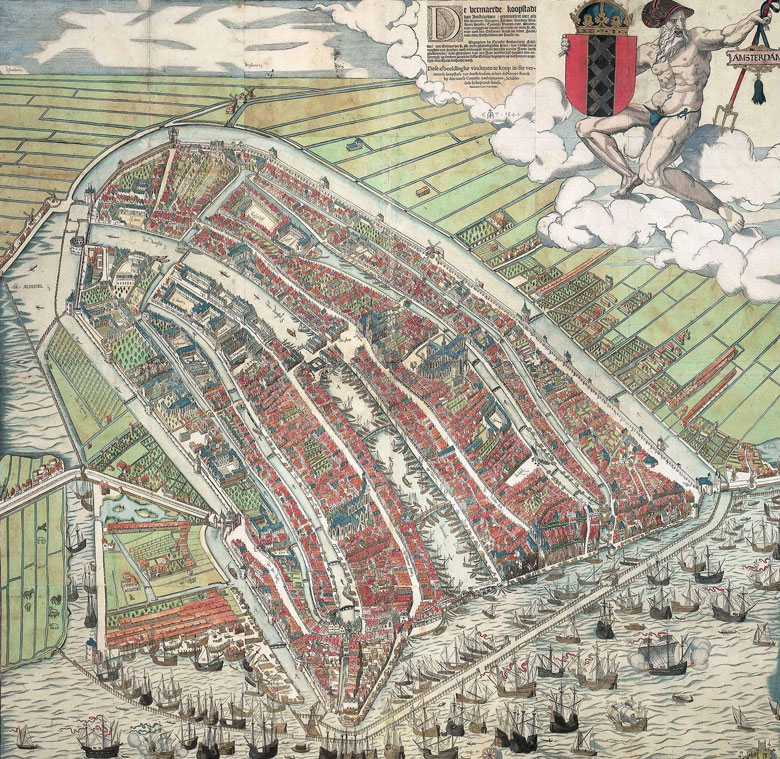 Map of Amsterdam in 1544 - Cornelisz Anthonisz