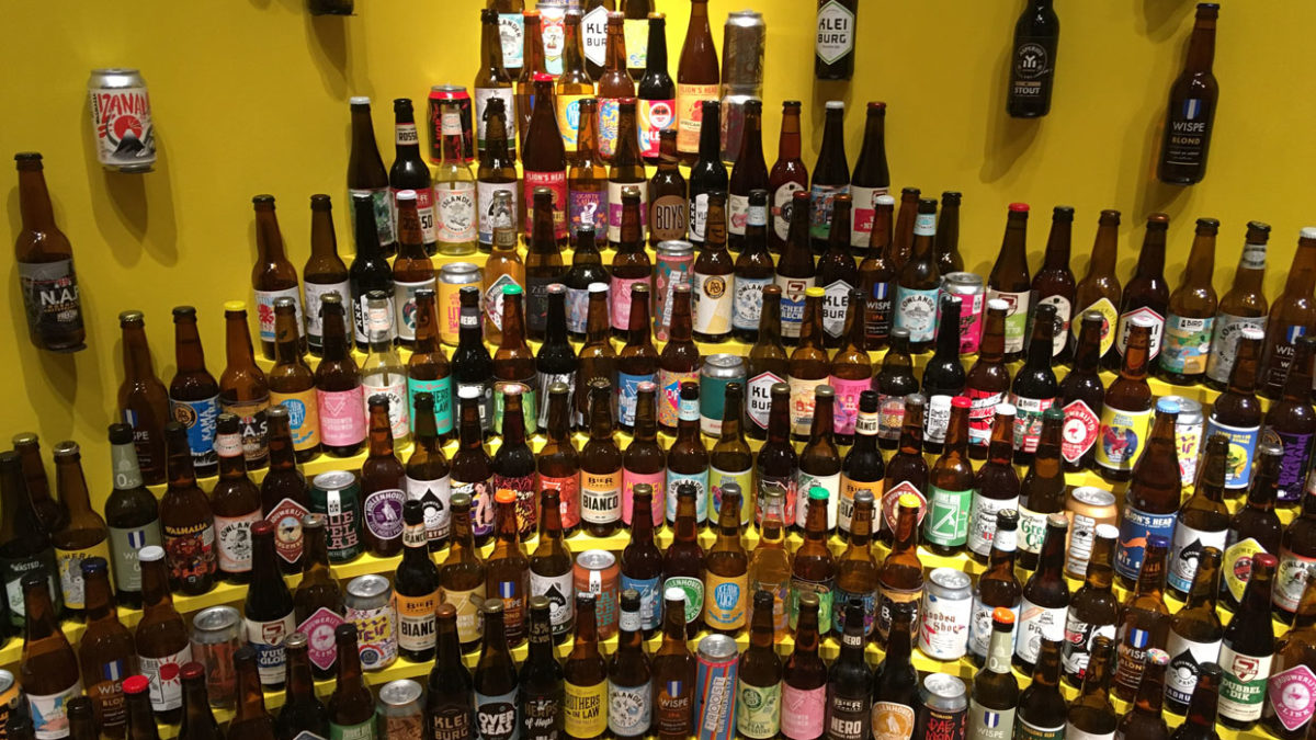 A selection of beers brewn in Amsterdam