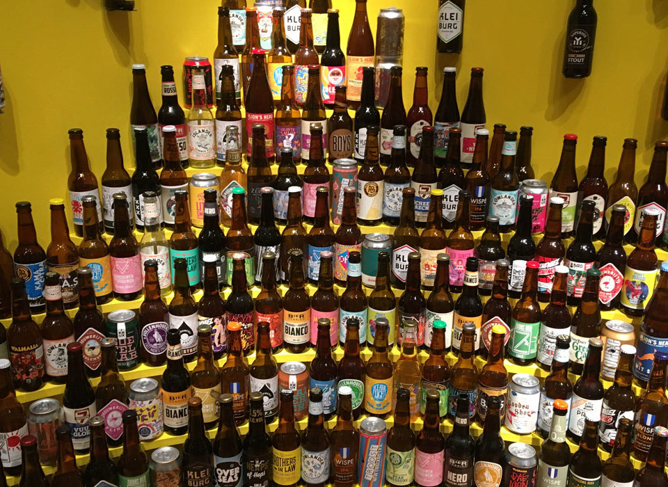 A selection of beers brewn in Amsterdam